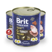 Konzerva Brit Premium by Nature Turkey & Liver 800 g