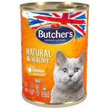 Butcher's Cat Natural & Healthy kúsky kuraťa v želé 400 g
