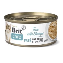 Brit Care Cat konzerva Sterilized Paté Tuna & Shrimps 70 g