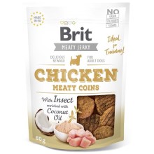 Brit maškrty Jerky Chicken with Insect Meaty Coins 80 g