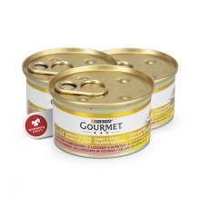 Gourmet Gold konzerva s lososom a kuracím 85 g