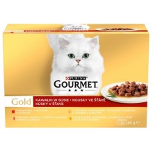 Gourmet Gold konzervy kúsky v šťave Multipack 12x 85 g