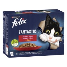 Felix Fantastic Multipack kura/hovädzie/králik/jahňacie v želé 12x 85 g