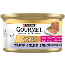 Gourmet Gold Kitten paštéta s teľacím 85 g
