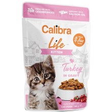 Calibra Cat Life kapsička Kitten Turkey in Gravy 85 g SET 22+6 ZADARMO