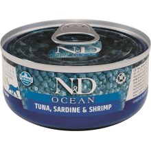 N&D Cat Ocean konzerva Adult Tuna & Sardine & Shrimps 70 g
