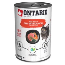 Ontario Cat konzerva Paté Beef, Salmon and Spirulina 400 g