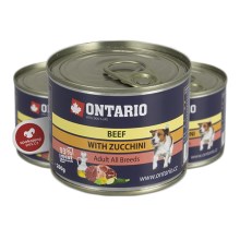 Ontario konzerva Mini Beef, Zucchini, Dandelion and Linseed Oil 200 g