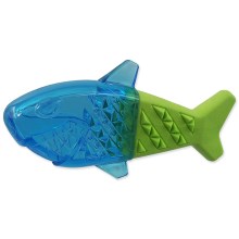 Dog Fantasy chladiaca hračka žralok zeleno-modrý 18 cm