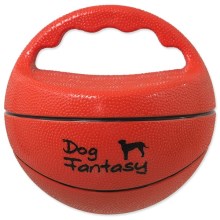 Dog Fantasy lopta s rukoväťou pískacia 15 cm