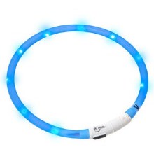 LED svetelný obojok Karlie 75 cm modrý