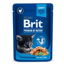 Brit Premium Cat kapsička Chicken Chunks for Kitten 100 g