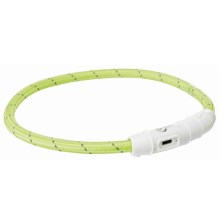 Trixie svietiaci krúžok USB na krk 45 cm zelený