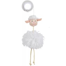 Trixie hračka pre mačky plyšová ovečka na gumičke 20 cm