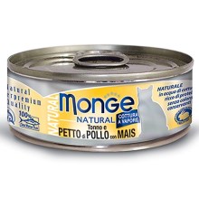 Monge Cat Natural konzerva kuracie mäso s kukuricou 80 g