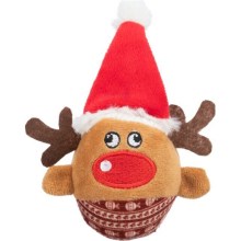 Vianočná hrkotajúca plyšová loptička sob Trixie 12 cm