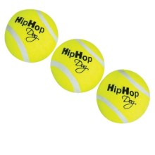 Hip Hop tenisové loptičky pískacie 5 cm (3 ks)