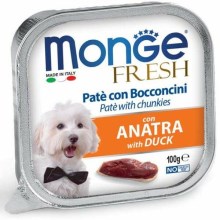 Monge Dog Fresh paštéta a kúsky s kačicou 100 g