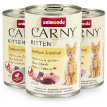 Konzerva Animonda Carny Kitten hydinový koktail 400 g