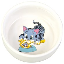 Keramická miska, maľovaná, motív mačka 300ml/11cm