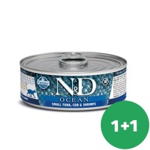 N&D Cat Ocean konzerva Adult Tuna & Shrimps 80 g SET 1+1 ZADARMO
