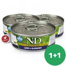N&D Cat Prime konzerva Adult Lamb & Blueberry 80 g SET 1+1 ZADARMO