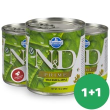 N&D Dog Prime konzerva Adult Boar & Apple 285 g 1 + 1 ZADARMO