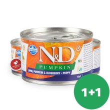 N&D Dog Pumpkin konzerva Puppy Mini Lamb & Blueberry 140 g SET 1+1 ZADARMO