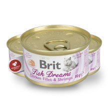 Brit konzerva Fish Dreams Chicken & Shrimps 80 g