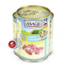 Mac's Dog konzerva jahňa a hydinové srdce s ryžou 400 g