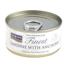 Fish4Cats Finest konzerva so sardinkou a ančovičkami 70 g