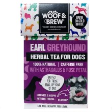 Woof & Brew Earl Greyhound bylinný čaj proti strachu a úzkosti 7 vrecúšok