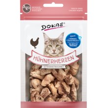 Dokas mrazom sušené kuracie srdiečka pre mačky 15 g
