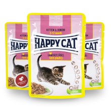 Happy Cat Kitten & Junior kapsička Land Geflügel 85 g