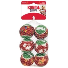 Kong SqueakAir vianočná lopta pre psov veľ. M (6 ks)