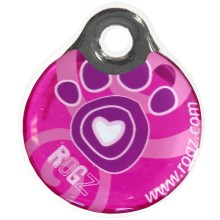 Rogz plastová známka pre psov Pink Paw 3,4 cm