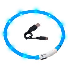 LED svetelný obojok Karlie 75 cm modrý