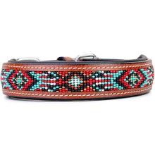 Kay-line kožený obojok Aztec hnedý veľ. 45 (35-40 cm)
