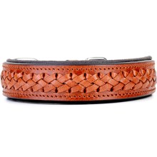 Kay-line kožený obojok Cognac veľ. 40 (30-35 cm)