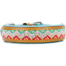 Kay-line kožený obojok Zictac Türkis veľ. 40 (30-35 cm)