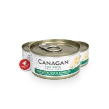 Canagan Cat konzerva kura a morský vlk 75 g