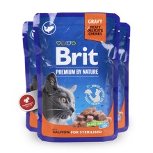 Brit Premium Cat kapsička Salmon for Sterilised 100 g