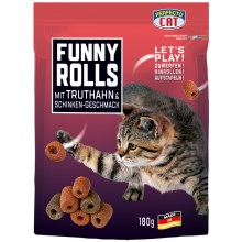 Perfecto Cat Funny Rolls s morčacím mäsom a šunkovou príchuťou 180 g