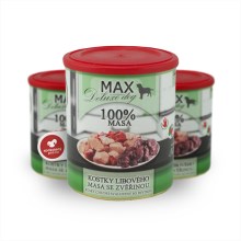 Konzerva Max Deluxe Kocky chudého mäsa s divinou 800 g