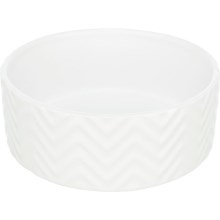 Trixie keramická miska vrúbkovaná biela 0,9 l/16 cm