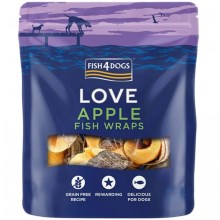 Fish4Dogs maškrty rybie závitky s jablkom 90 g