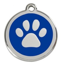 Psia známka Red Dingo 20 mm Labka modrá