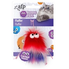 AFP hračka pre mačky Fluffer Furry Ball s kocúrnikom 10 cm