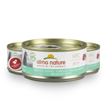 Almo Nature Cat HFC Jelly pstruh a tuniak 70 g SET 5+1 ZADARMO