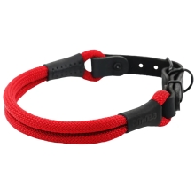 Aminela lanový obojok s kožou červený 55 cm